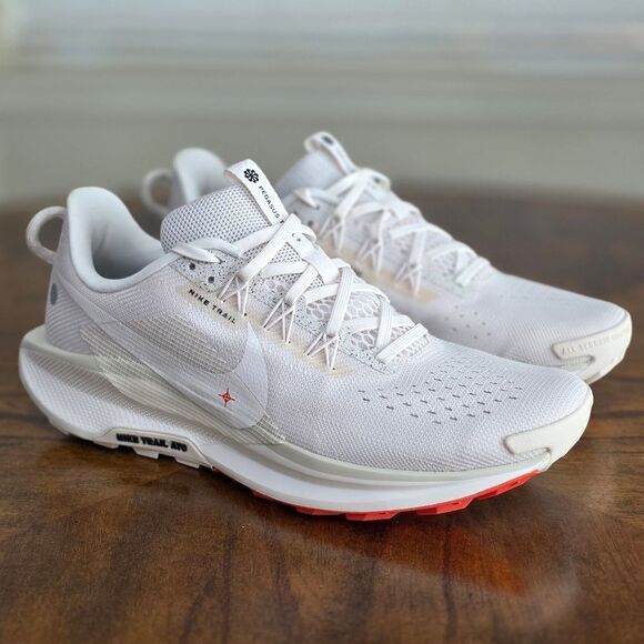 Nike ReactX Pegasus Trail 5 Hiking Running Shoes Women's 11.5 White Sail Red New - Picture 4 of 15